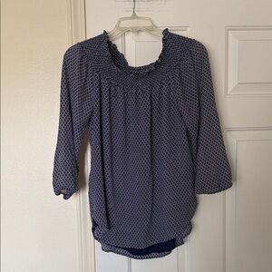 Navy Blue off the shoulder Women's Top